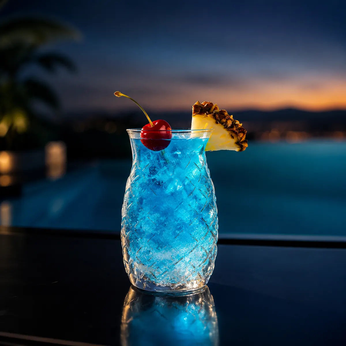 Pourlume Pineapple Piña Colada Glasses