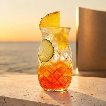 Pourlume Pineapple Piña Colada Glasses