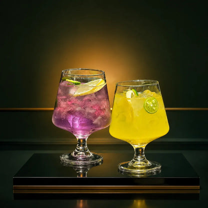 Pourlume Geometric Short Stem Glass Cups