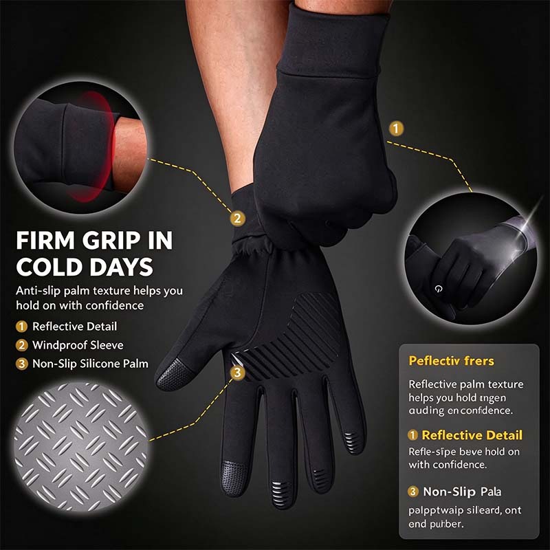 🔥LAST DAY 50% OFF ✨ Winter Gloves Women Men Gloves Liners Thermal Warm Touch Screen