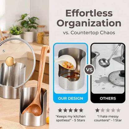 🔥LAST DAY 50% OFF ✨Thickened Stainless Steel Utensil Organizer, Rust Resistant Easy to Clean
