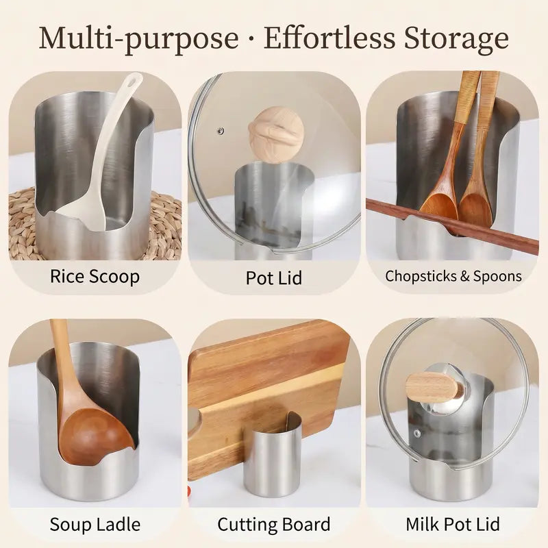 🔥LAST DAY 50% OFF ✨Thickened Stainless Steel Utensil Organizer, Rust Resistant Easy to Clean