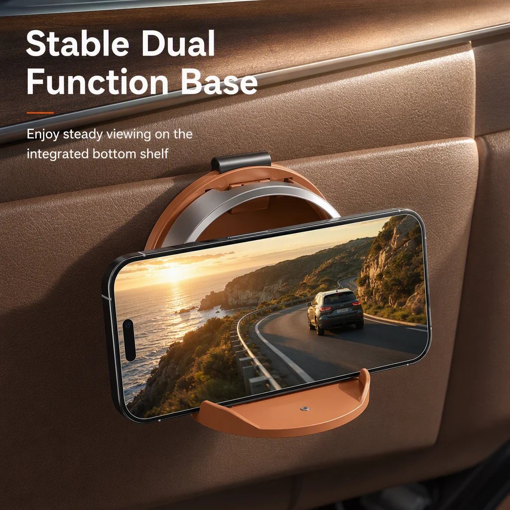 🔥LAST DAY 70% OFF ✨Foldable Car Cup Holder with Hook, Space-Saving Vehicle Drink Holder for Bottles, Coffee Cups & Tumblers