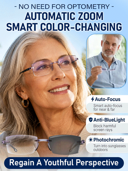 🔥LAST DAY 70% OFF ✨[Regain Your Youthful Vision] Smart Zoom Diamond-Cut Reading Glasses