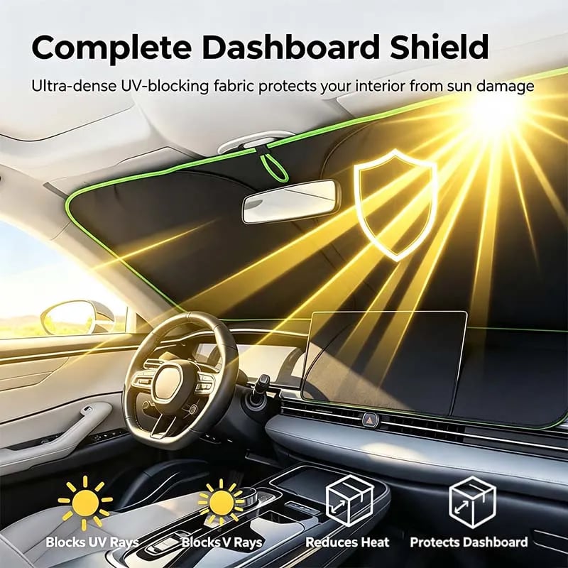 🔥LAST DAY 50% OFF ✨ Portable Heat-Insulating Vehicle Sunshade, Upgraded Thickened Front Window Sun Shade