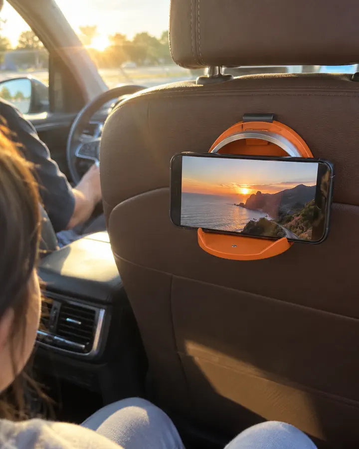 Customer using the folding car cup holder
