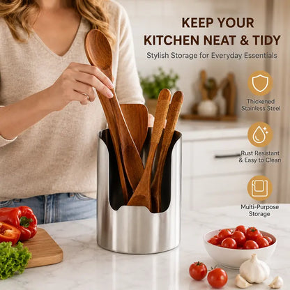 🔥LAST DAY 50% OFF ✨Thickened Stainless Steel Utensil Organizer, Rust Resistant Easy to Clean
