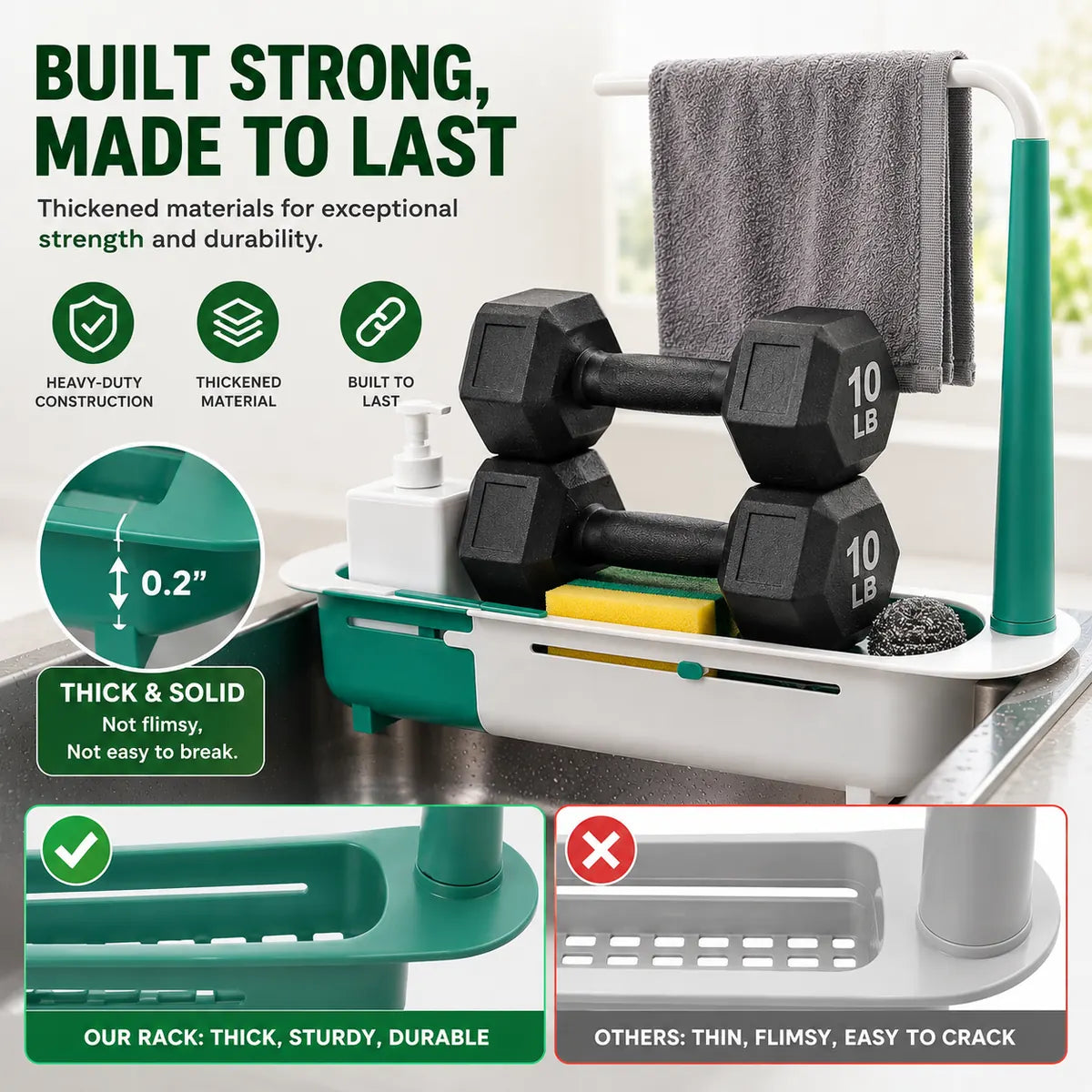 🔥LAST DAY 50% OFF ✨ Updated Telescopic Sink Storage Rack