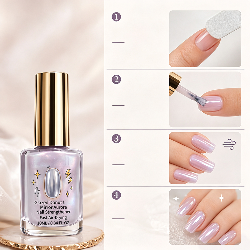 🔥LAST DAY 50% OFF ✨Lilac Glossy Mirror Nail Strengthener