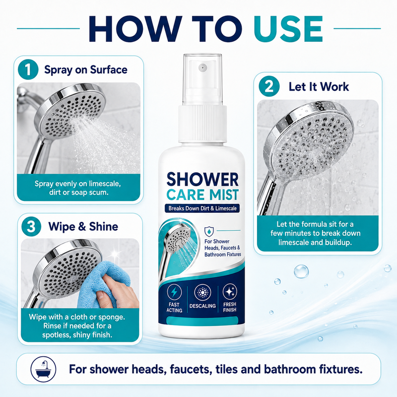 🔥LAST DAY 50% OFF ✨ Shower Limescale Remover Spray – Tackle Hard Water Buildup