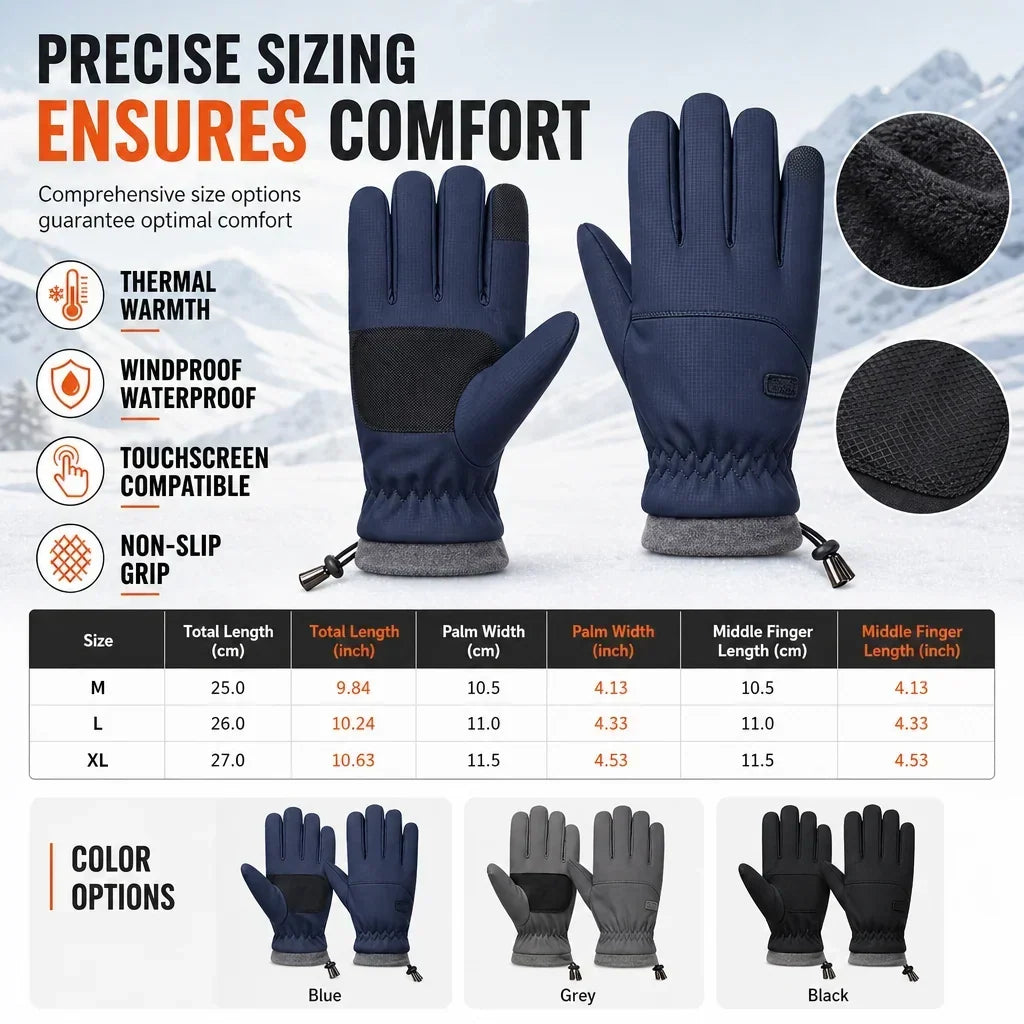 ❄️ 🔥LAST DAY 50% OFF ✨Thermal Winter Gloves for Men & Women – Windproof, Touchscreen & Non-Slip Grip for Cycling and Outdoor Activities